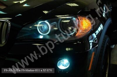 Диодные лампы в ПТФ BMW X5 E70 Н11